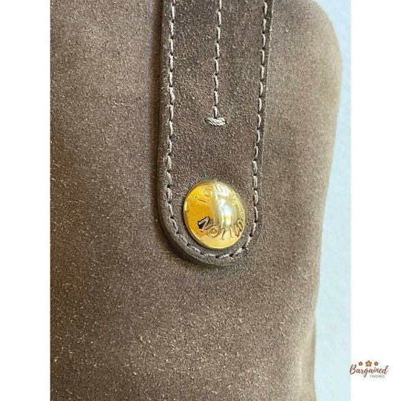 Authentic LOUIS VUITTON Brown Monogram Suede Mahina Mid-Calf Boots US Size 6.5 - Picture 3 of 13